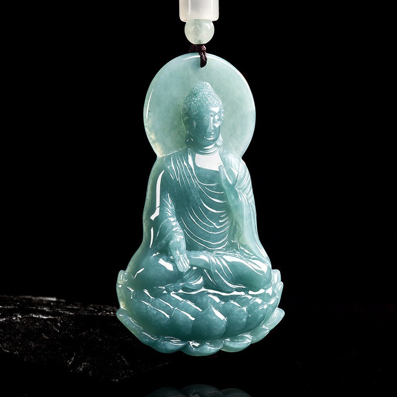 Accessories Woman - Natural Burmese Jadeite Buddha Pendant Necklace