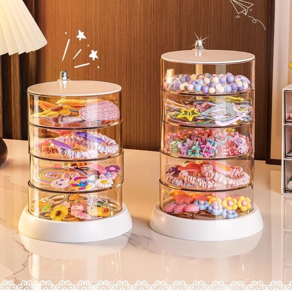 Women'S Accessories List - 360 Rotating Clear Hair Accessory Organizer