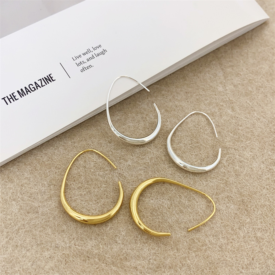 Women'S Accessories Jewelry Sale - Hot Sale Geometric Oval Hoop Earrings