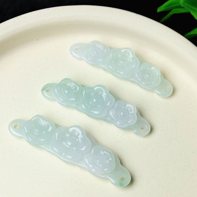 Accessories Woman - 1pc Natural Jadeite Emerald Flower Hand