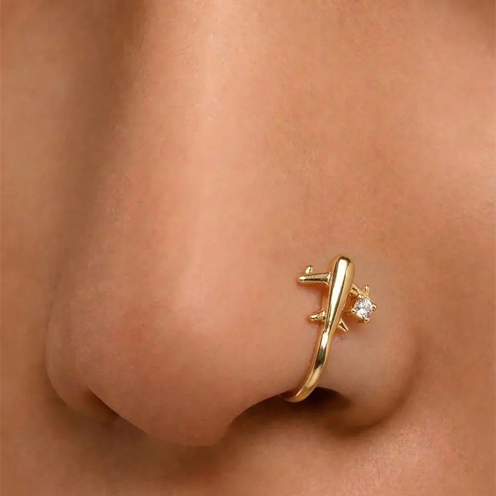 Women'S Accessories Jewelry Sale - 1PC Airplane Design No Piercing Nose
