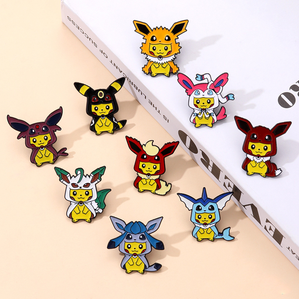 Women'S Accessories Jewelry Sale - 9Pcs Anime Pokemon Lapel Pins Cute