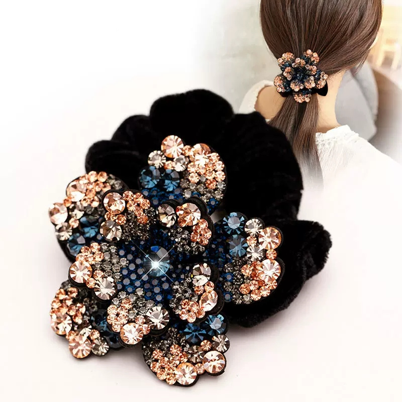 Women Rhinestone Scrunchies Ve - Hair Tie Velvet recension och pris