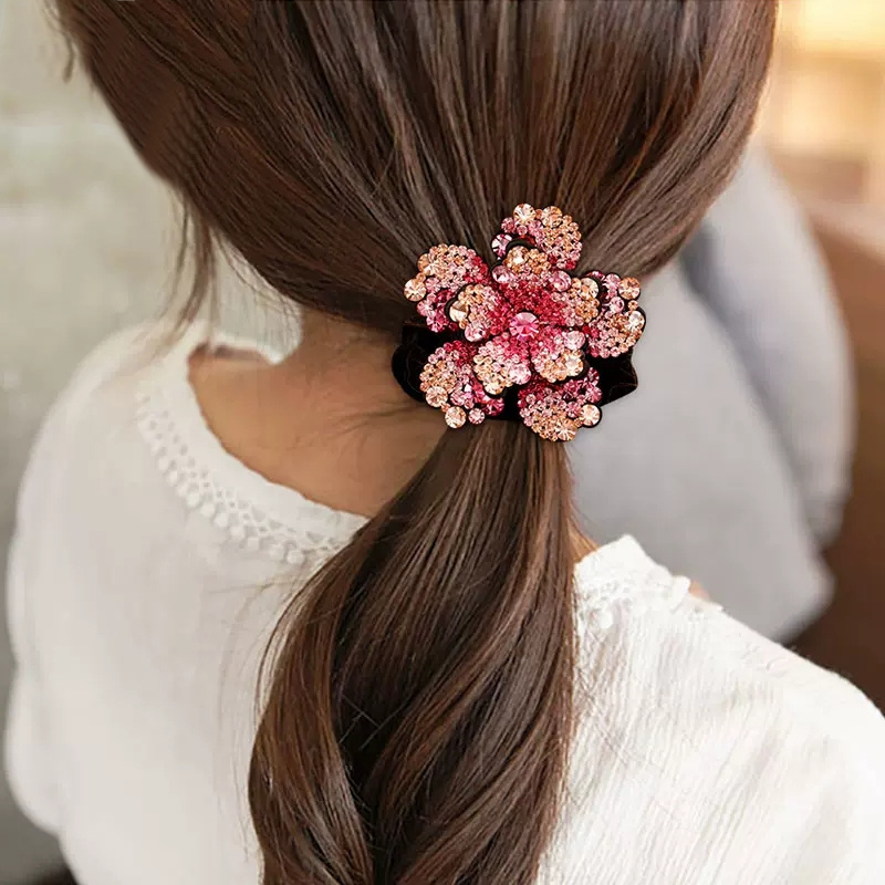Women Rhinestone Scrunchies Ve - Hair Tie Velvet recension och pris