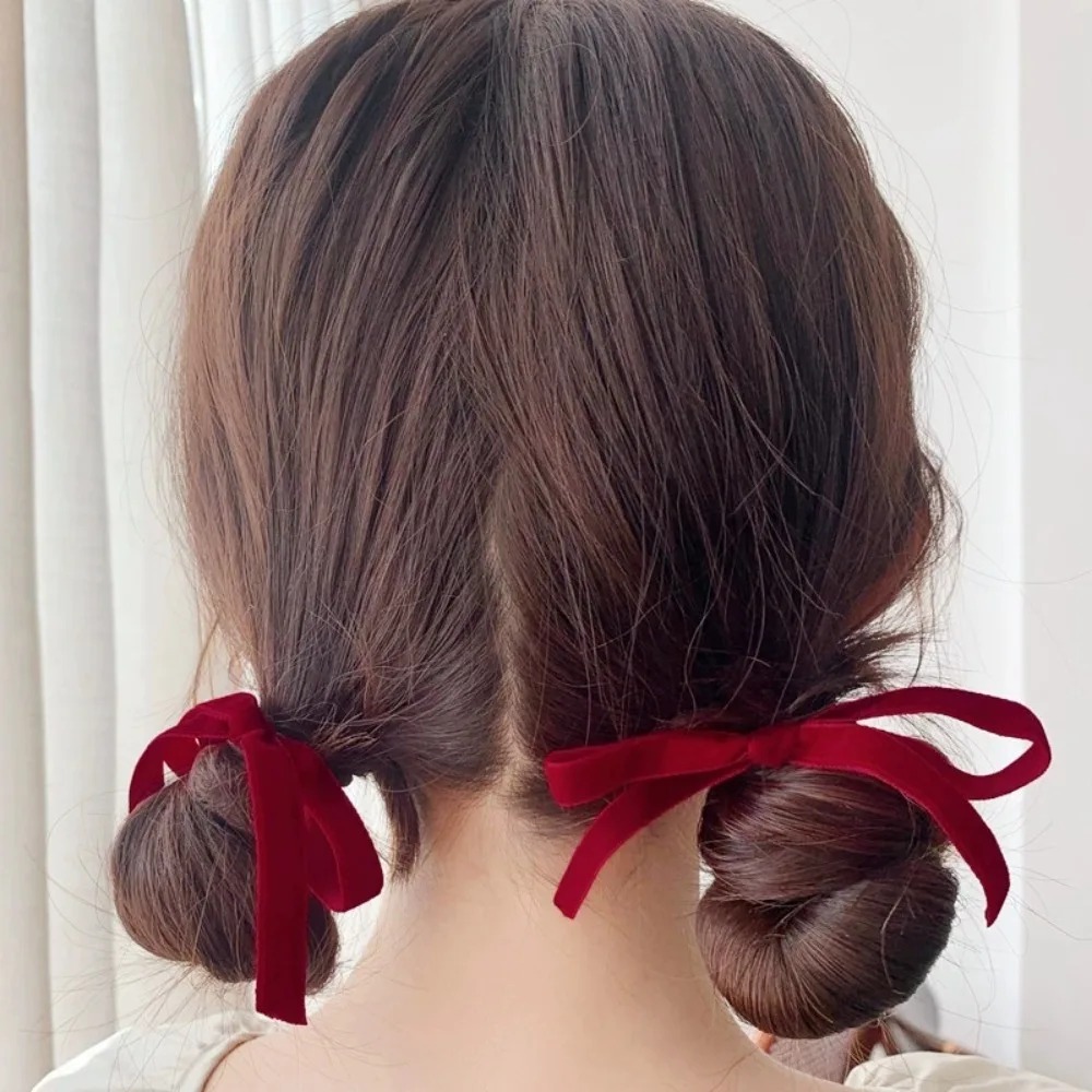 2Pcs Fashion Black Velvet Bow  - Hair Tie Velvet recension och pris