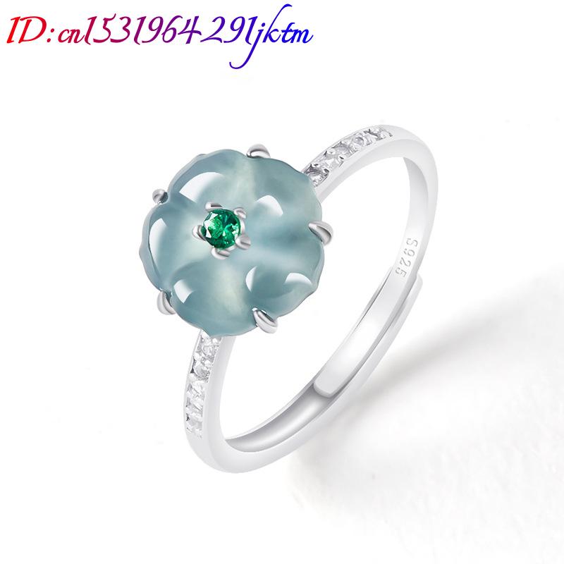 Blue Burmese Jadeite Flower Ri - Accessories Woman recension och pris