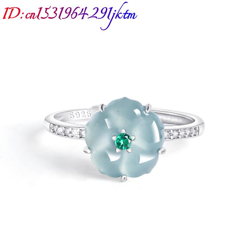 Blue Burmese Jadeite Flower Ri - Accessories Woman recension och pris