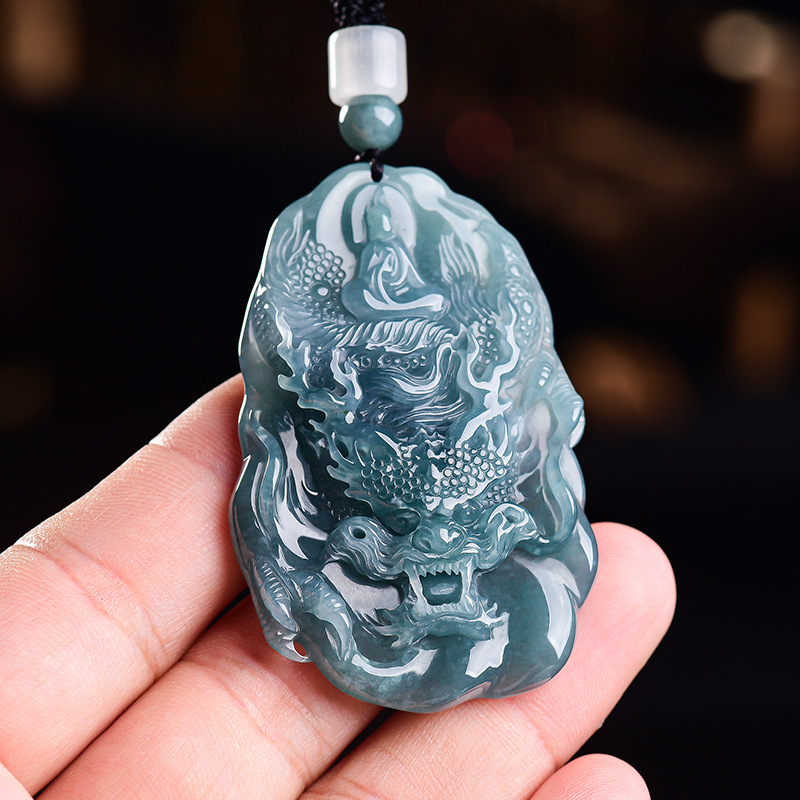 Natural Burmese Jadeite Dragon - Accessories Woman recension och pris