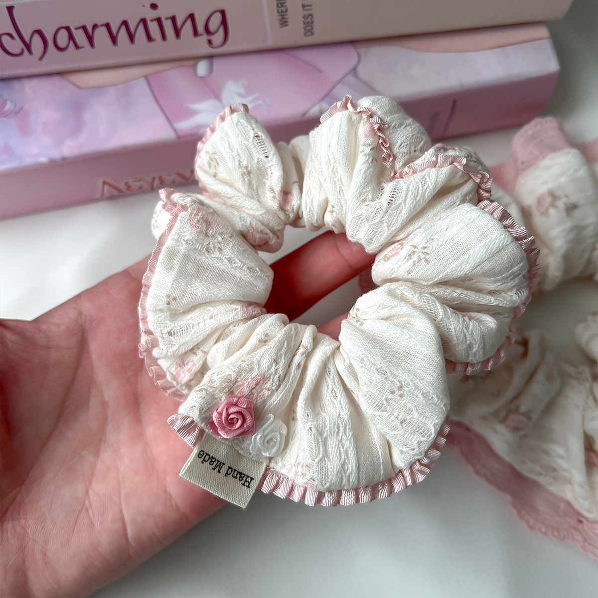 Sweet Girls Lace Trim Jacquard - Hair Tie Velvet recension och pris