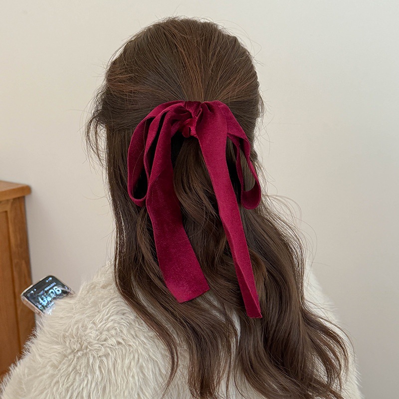 Cute Red Black Velvet Ribbon B - Hair Tie Velvet recension och pris