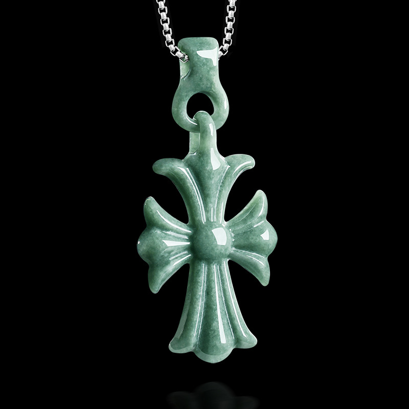 Natural Burmese Jadeite Cross  - Accessories Woman recension och pris