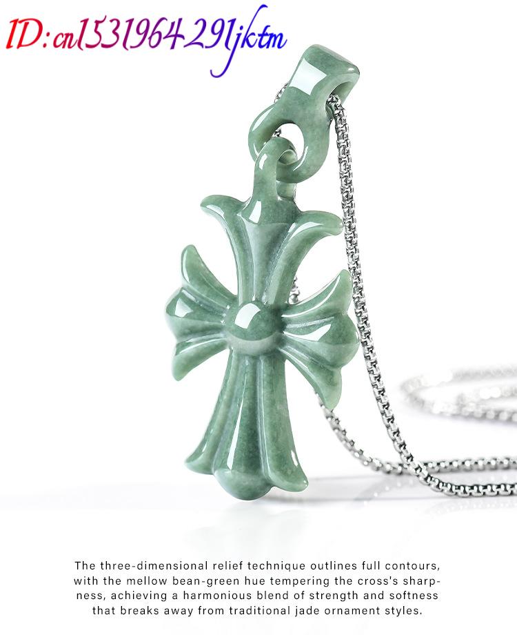 Natural Burmese Jadeite Cross  - Accessories Woman recension och pris