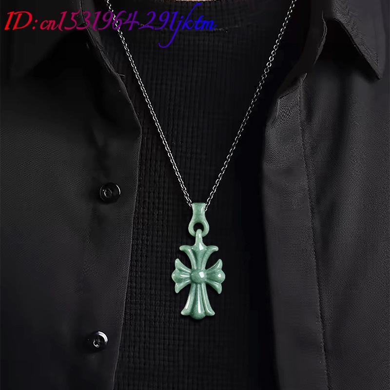 Natural Burmese Jadeite Cross  - Accessories Woman recension och pris