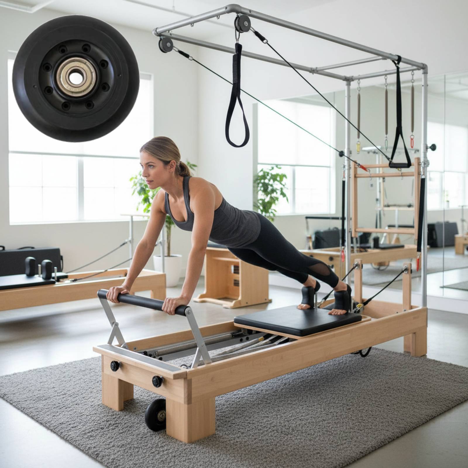 Pilates Reformer Wheel Black W - Women'S Exercise Accessories recension och pris