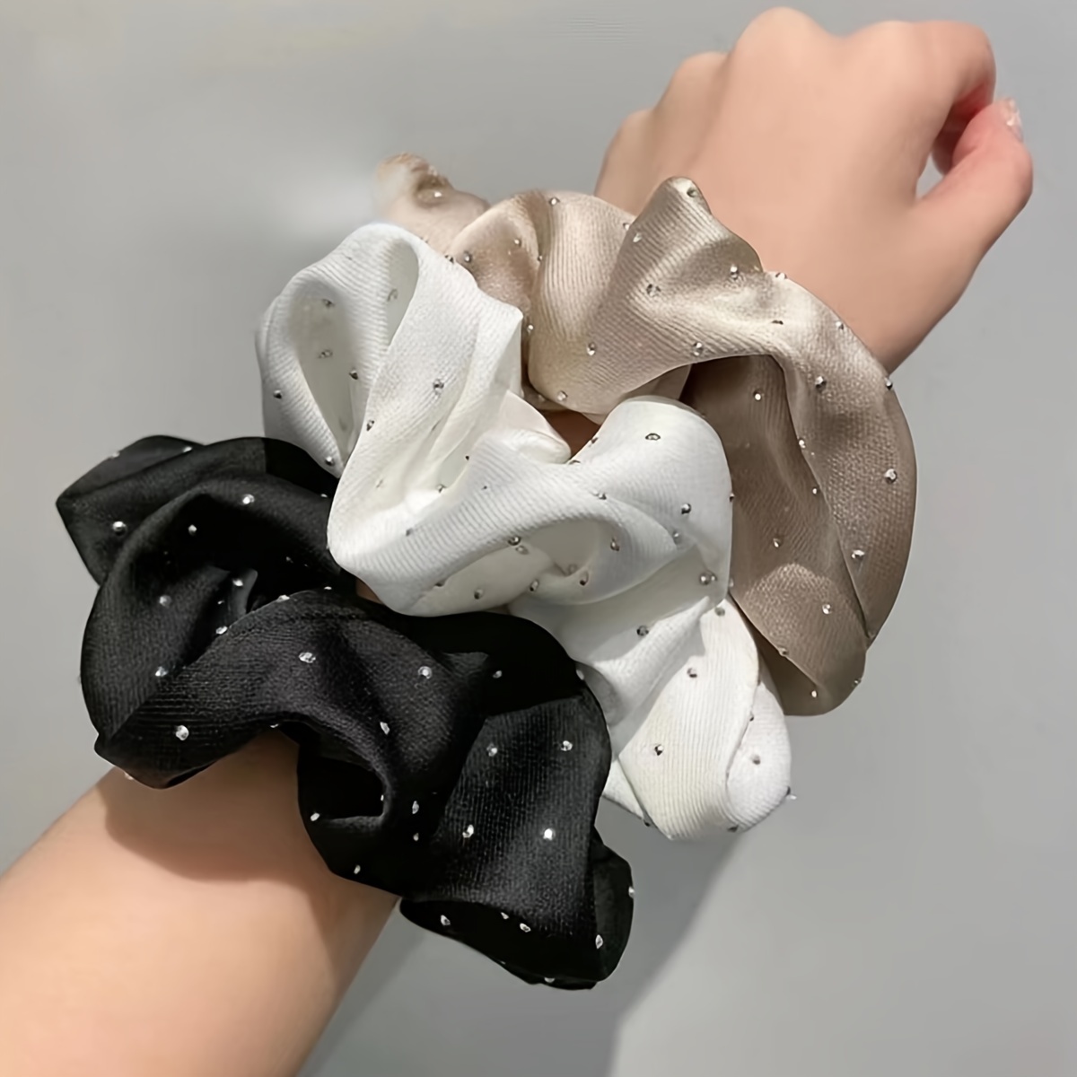 1/3PCS Satin Scrunchies With R - Hair Tie Velvet recension och pris