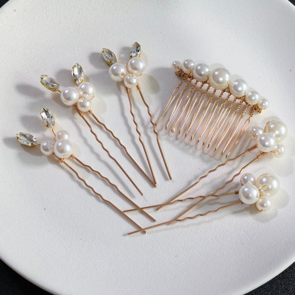 Pearl Crystal Hair Pins Comb S - Women'S Accessories List recension och pris