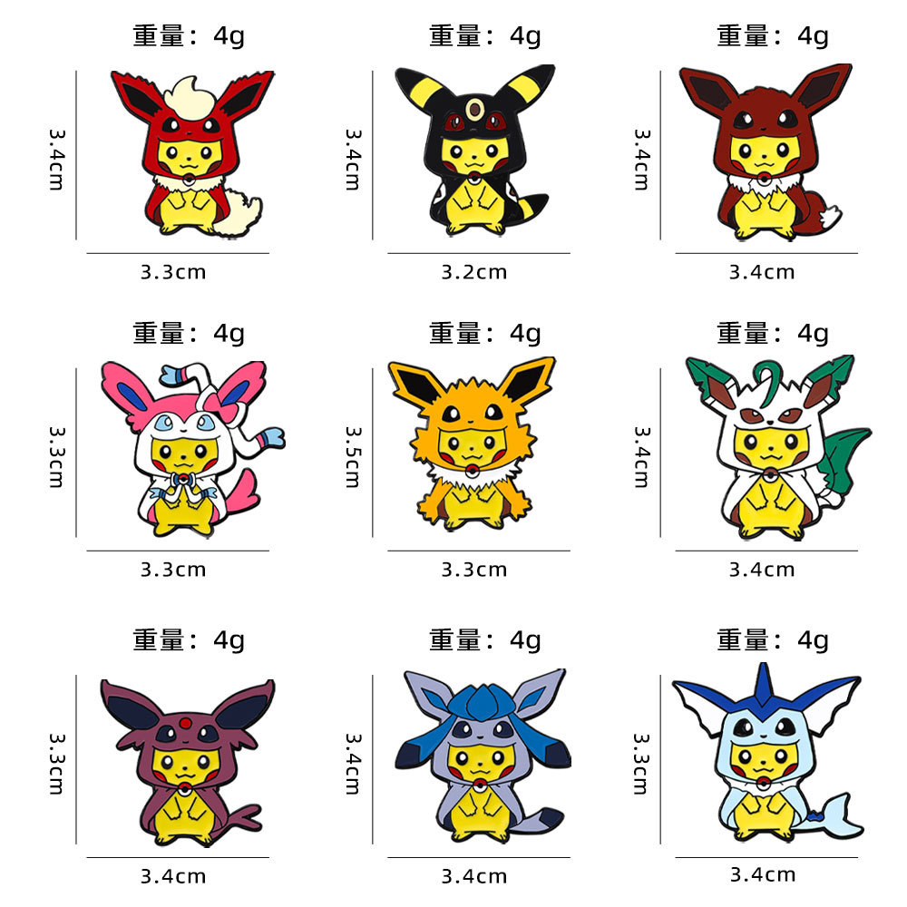9Pcs Anime Pokemon Lapel Pins  - Women'S Accessories Jewelry Sale recension och pris