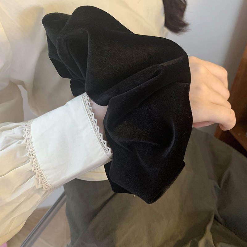 Oversize Black Velvet Scrunchi - Hair Tie Velvet recension och pris